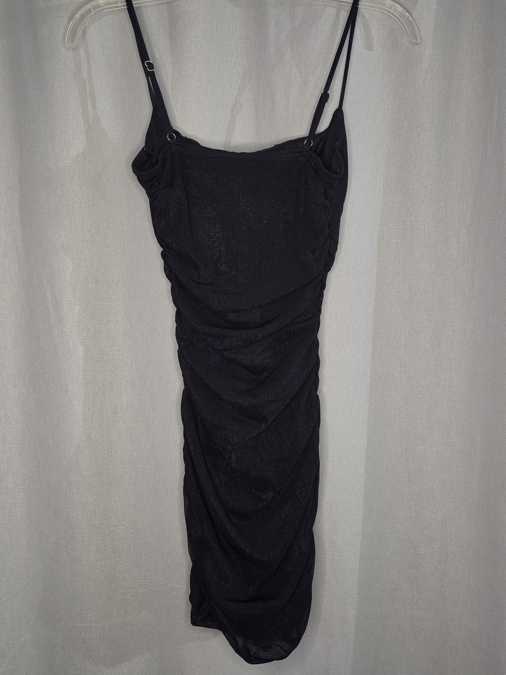 Black Ruched Slip Dress - Women's Dress Size Small